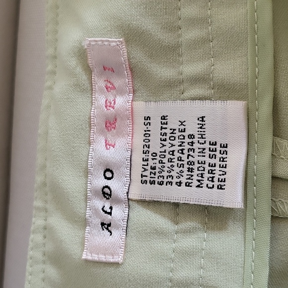 ALDO TREVI Mint Green Slacks Size 10 - Picture 8 of 8
